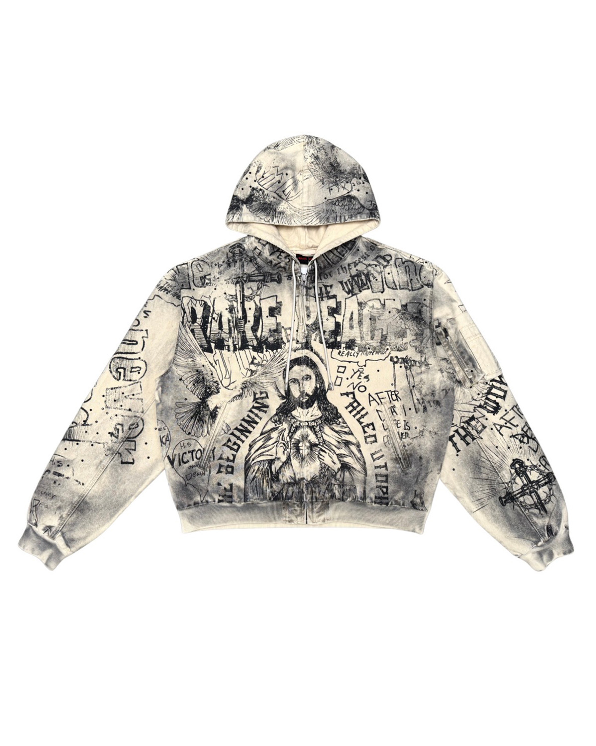 Sacred Graffiti Zip-Up Hoodie