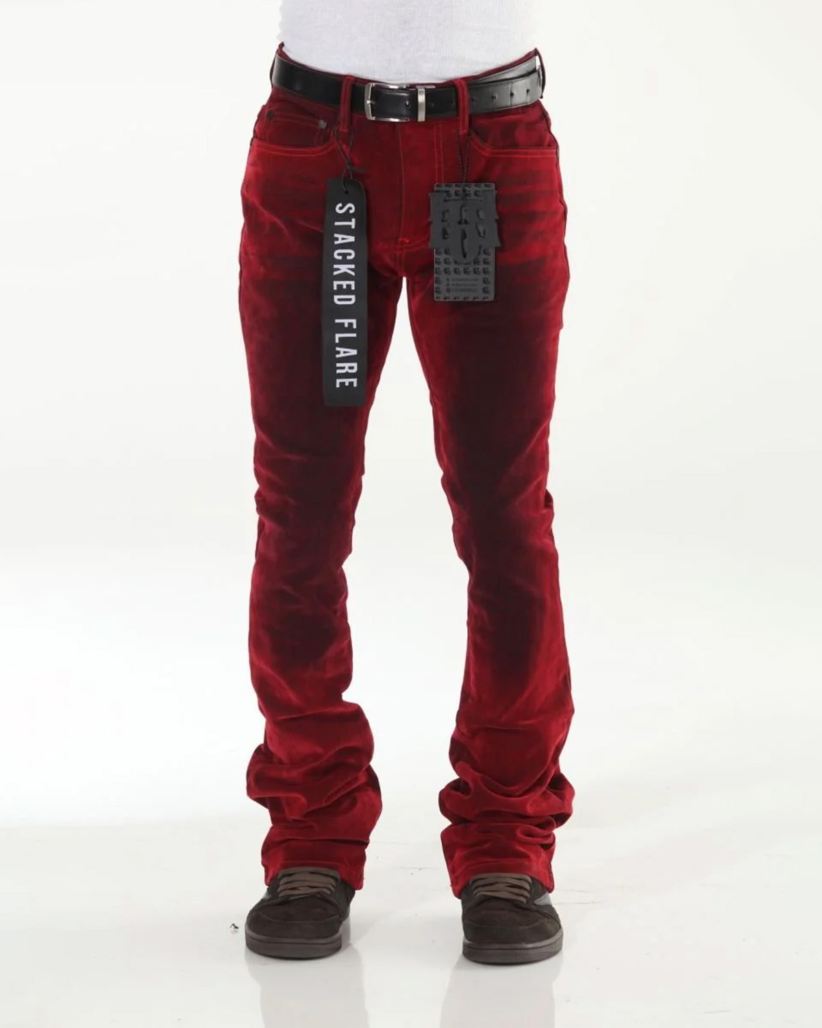 Luxury Velvet Stacked Flare Denim