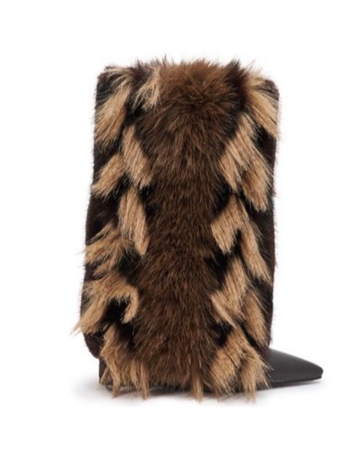 Textured Faux Fur Pointed Boot